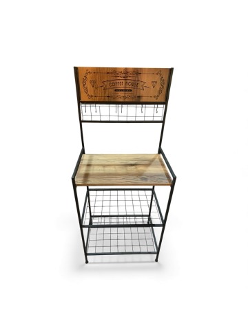 Çok Amaçlı  Retro Mutfak Organizer Kahve Köşesi, Dekoratif Raf  ,Mutfak bankosu Kahve 