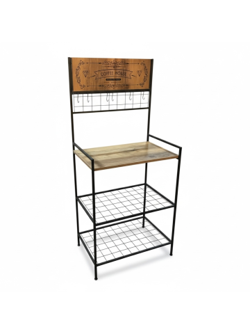 Çok Amaçlı  Retro Mutfak Organizer Kahve Köşesi, Dekoratif Raf  ,Mutfak bankosu Kahve 